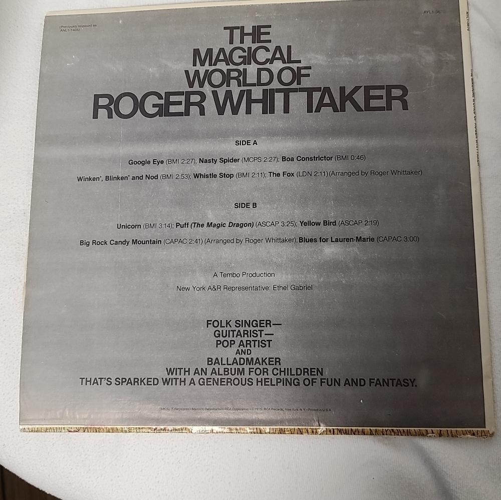 Bundle lot of 3 Roger Whitaker vintage vinyl records - Picture 8 of 10